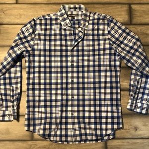 EXPRESS Men’s Modern Fit Blue/White/Black Sz Large